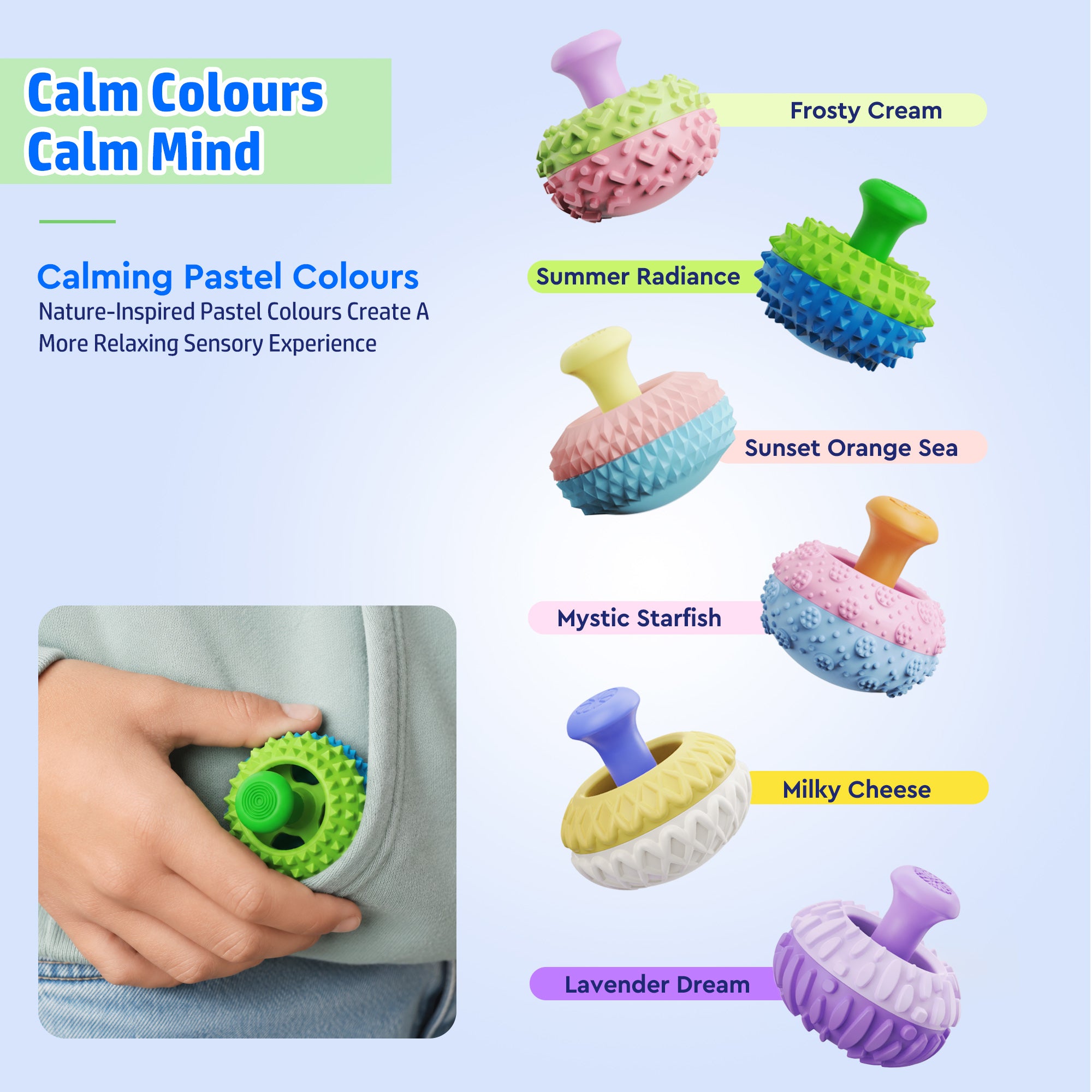 4/6pcs Thumb Rocker Stress Relief Fidget Toys for Kids Adults, Silicone Sensory Toys for Autism ADHD Anxiety, Fun Textures Gadgets, Office Desk Toy, Stocking Stuffers for Women Men Teen Gifts