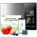 Smart Food Scale with Dual LED & TFT Nutrition Display, Stainless Steel Digital Kitchen Scale for Precise Calorie Counting & Macro Tracking, Works with App for Fitness & Keto, 5kg/1g