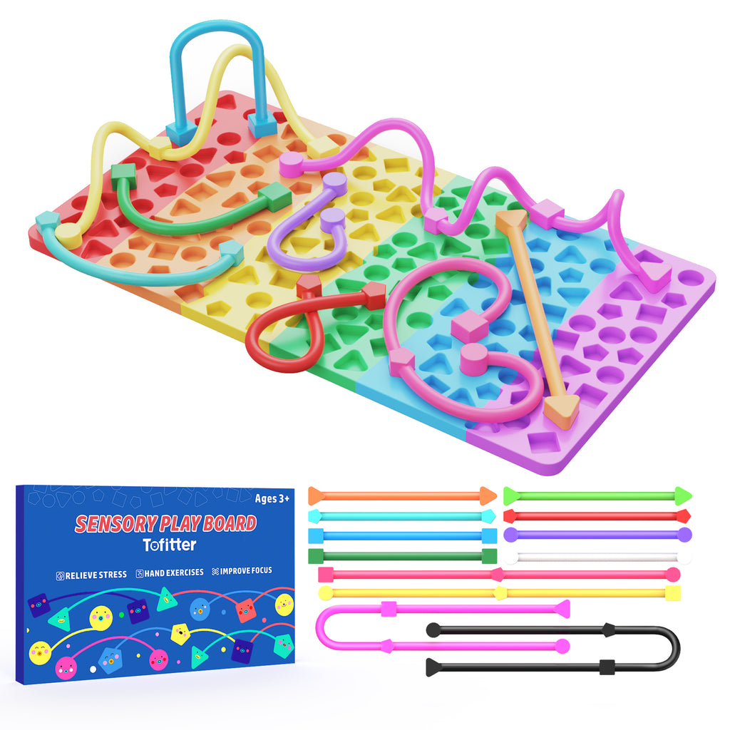 Silicone Sensory Activity Board | Shape Matching Fidget Toy for Focus, ADHD, Autism & Screen-Free Travel Play